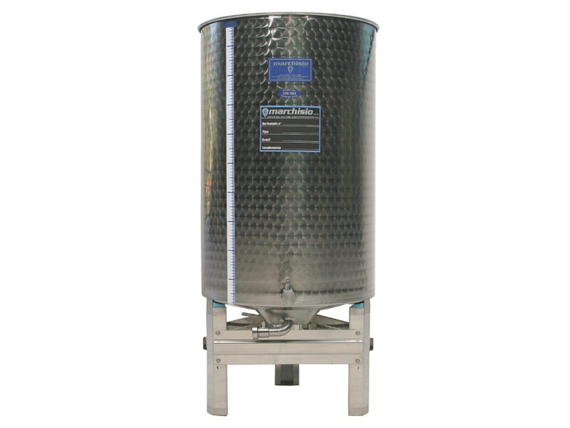 CUVE INOX 400L FOND BOMBE Ø 800